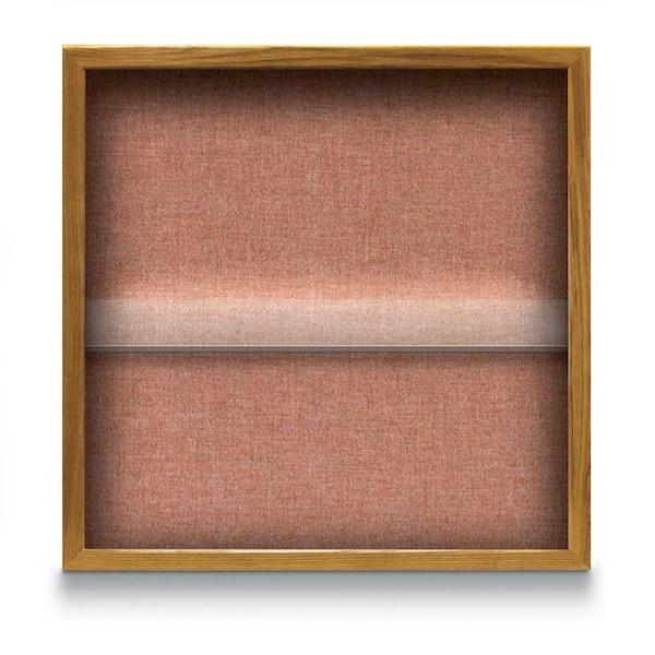 United Visual Products Outdoor Enclosed Combo Board, 48"x36", Bronze Frame/Burgundy & Rubber UVCB4836ODBZ-BURGUN-RUBBER - main
